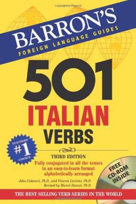 501 Italian Verbs (Barrons Foreign Language Gui... 0764179829 Book Cover