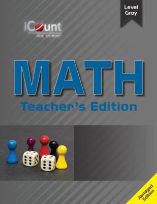Spiral-bound Teacher's Guide for the?iCount Method Level Gray Math Book, Abridged Edition, Updated Book