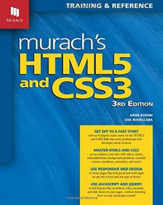 Murach's HTML5 and CSS3 (3rd Edition) 1890774839 Book Cover