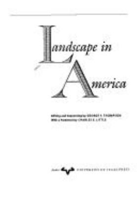 Landscape in America 0292781369 Book Cover