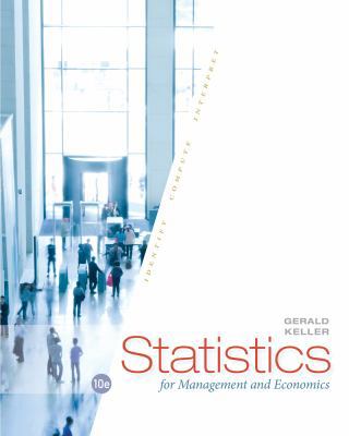 Statistics for Management and Economics 1285425456 Book Cover