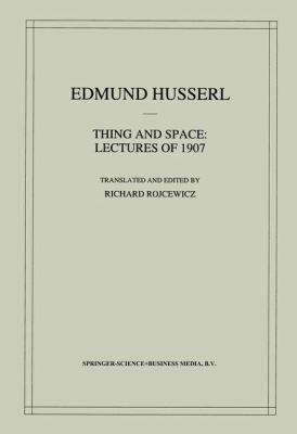 Thing and Space: Lectures of 1907 9048149134 Book Cover