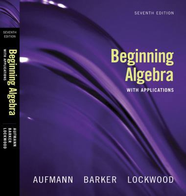 Beginning Algebra with Applications 0618803599 Book Cover