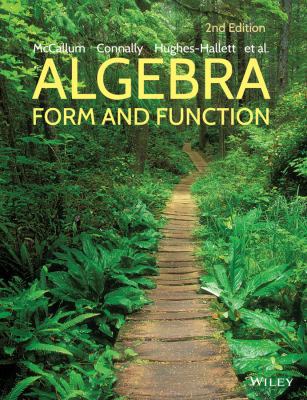 Algebra: Form and Function 1119047277 Book Cover