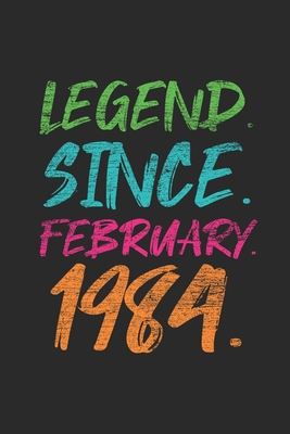 Legend Since February 1984: Journal for Birthday Gift Idea - Graph Ruled Notebook