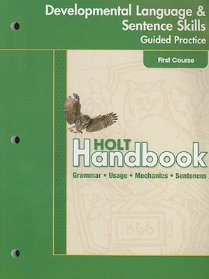 Holt Handbook Developmental Language & Sentence... 0030663865 Book Cover