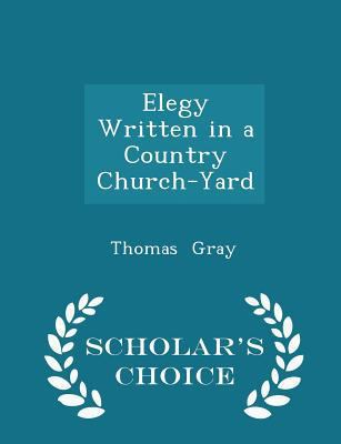 Elegy Written in a Country Church-Yard - Schola... 1296167305 Book Cover