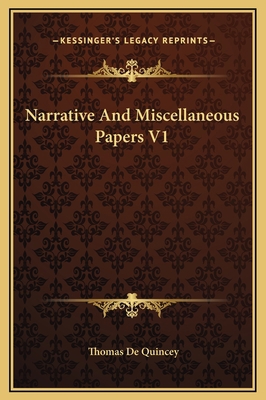 Narrative And Miscellaneous Papers V1 1169268382 Book Cover