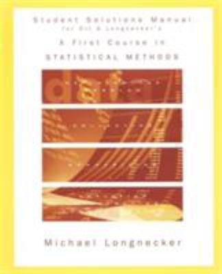 Student Solutions Manual for Ott/Longnecker's F... 0534408079 Book Cover