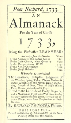 Poor Richard, 1733 an Almanack: For the Year of... 1557095671 Book Cover