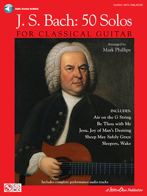 J.S. Bach - 50 Solos for Classical Guitar (Bk/O... 1575608855 Book Cover