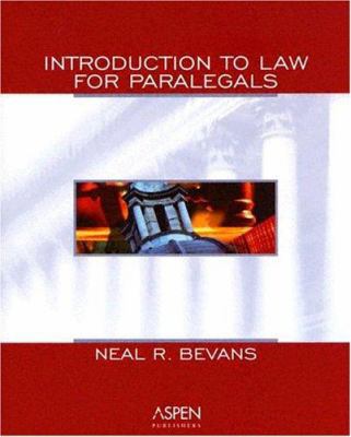Introduction to Law for Paralegals 0735545944 Book Cover