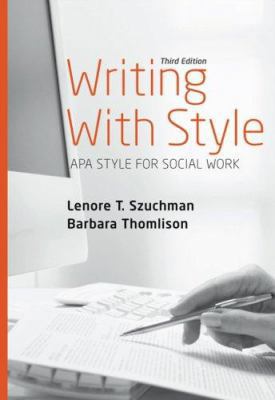 Writing with Style: APA Style for Social Work 0495098833 Book Cover
