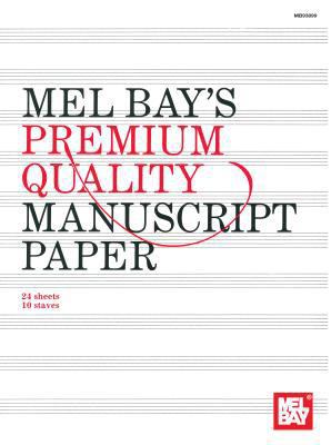 Premium Quality Manuscript Paper Ten-Stave Quir... 0871667339 Book Cover