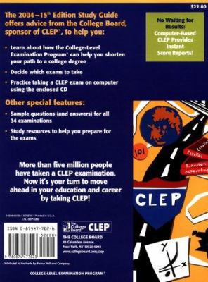 The CLEP Official Study Guide 2004: All-New Fif... 0874477026 Book Cover