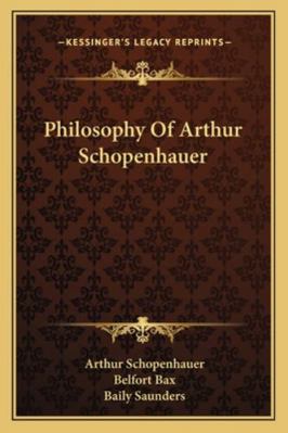 Philosophy Of Arthur Schopenhauer 1163187879 Book Cover