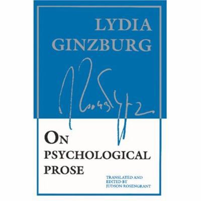 On Psychological Prose 0691015139 Book Cover