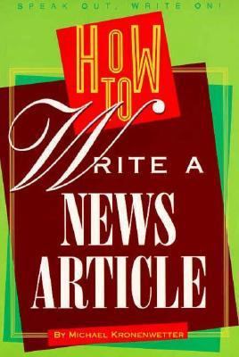 How to Write a News Article 0531112381 Book Cover