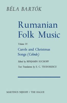 Rumanian Folk Music: Carols and Christmas Songs... 9401016852 Book Cover