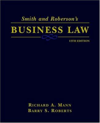 Smith and Roberson S Business Law 0324121849 Book Cover