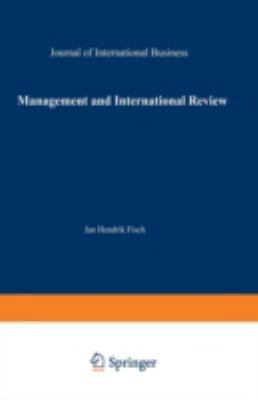 Management International Review 3409127194 Book Cover