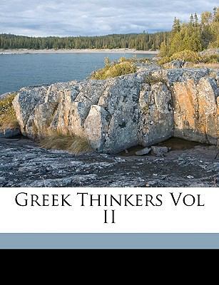 Greek Thinkers Vol II 114938266X Book Cover