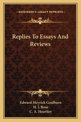 Replies To Essays And Reviews 1163801399 Book Cover