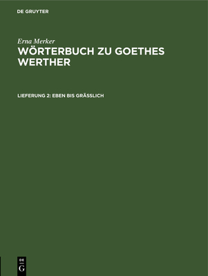 Eben Bis Gräßlich [German] 3112587235 Book Cover
