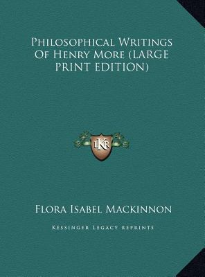 Philosophical Writings of Henry More [Large Print] 1169957560 Book Cover