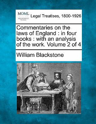 Commentaries on the laws of England: in four bo... 1240003838 Book Cover
