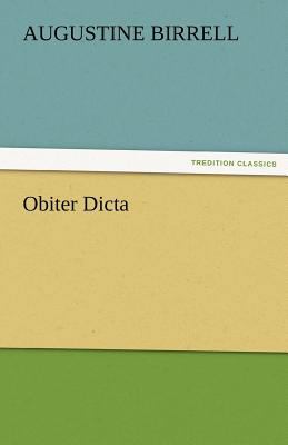 Obiter Dicta 3842429681 Book Cover