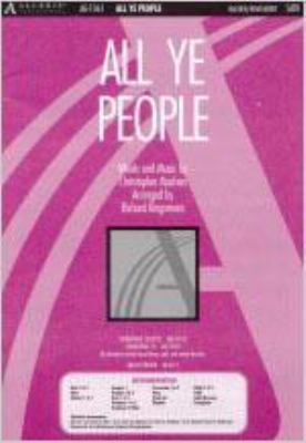 All Ye People 0834199513 Book Cover