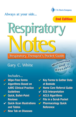 Respiratory Notes: Respiratory Therapist's Pock... 0803629222 Book Cover