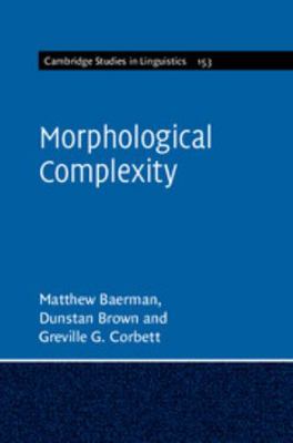 Morphological Complexity 1107120640 Book Cover