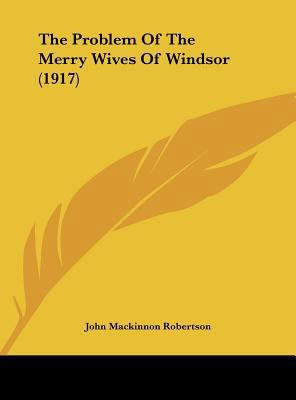 The Problem of the Merry Wives of Windsor (1917) 1161715347 Book Cover