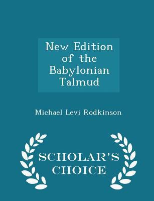 New Edition of the Babylonian Talmud - Scholar'... 129818889X Book Cover