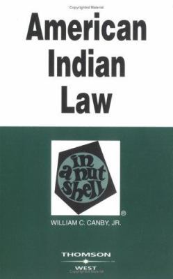 American Indian Law in a Nutshell 0314146407 Book Cover