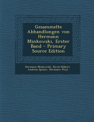 Gesammelte Abhandlungen Von Hermann Minkowski, ... [German] 1294917560 Book Cover