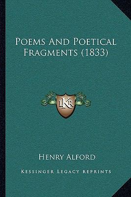 Poems and Poetical Fragments (1833) 1164838482 Book Cover