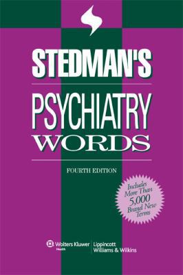 Stedman's Psychiatry Words 0781761913 Book Cover