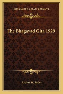 The Bhagavad Gita 1929 1162739371 Book Cover