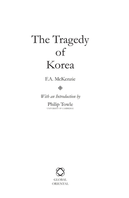 The Tragedy of Korea 1901903095 Book Cover