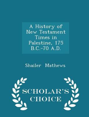 A History of New Testament Times in Palestine, ... 1296094685 Book Cover