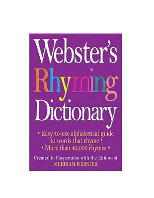 Webster's Rhyming Dictionary B00QFXU4SE Book Cover