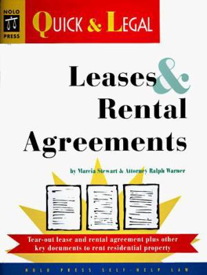 Leases & Rental Agreements (Quick & Legal Serie... 0873374525 Book Cover