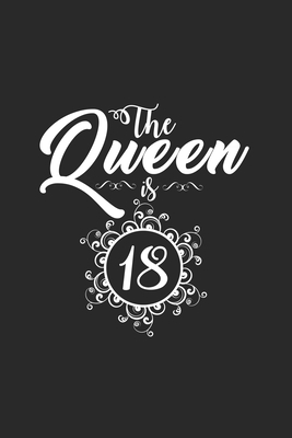 The queen is 18: 6x9 Birthday - grid - squared ... 1679859307 Book Cover