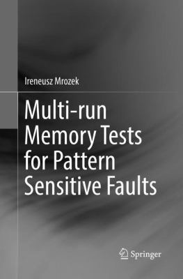 Multi-Run Memory Tests for Pattern Sensitive Fa... 3030081982 Book Cover