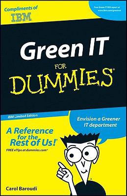 Green IT For Dummies 047052328X Book Cover
