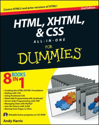HTML, XHTML and CSS All-In-One For Dummies 0470537558 Book Cover