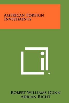 American Foreign Investments 1258315653 Book Cover
